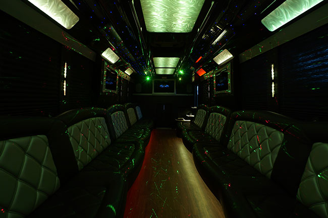 indianapolis party bus interior