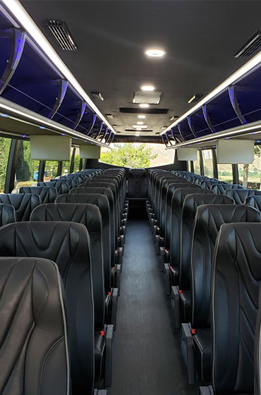 charter bus rental seating