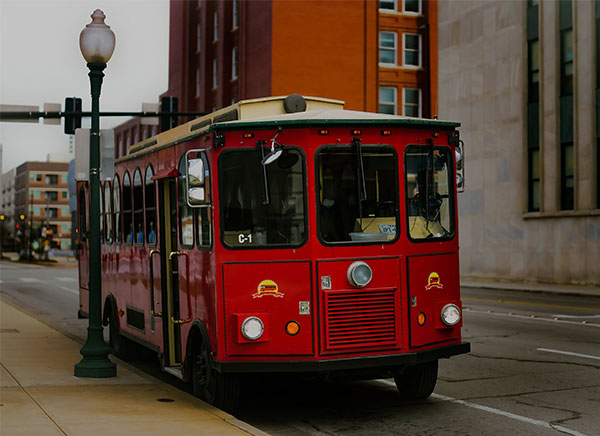 trolley bus exterior
