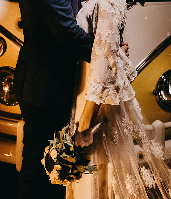 wedding day on a bus